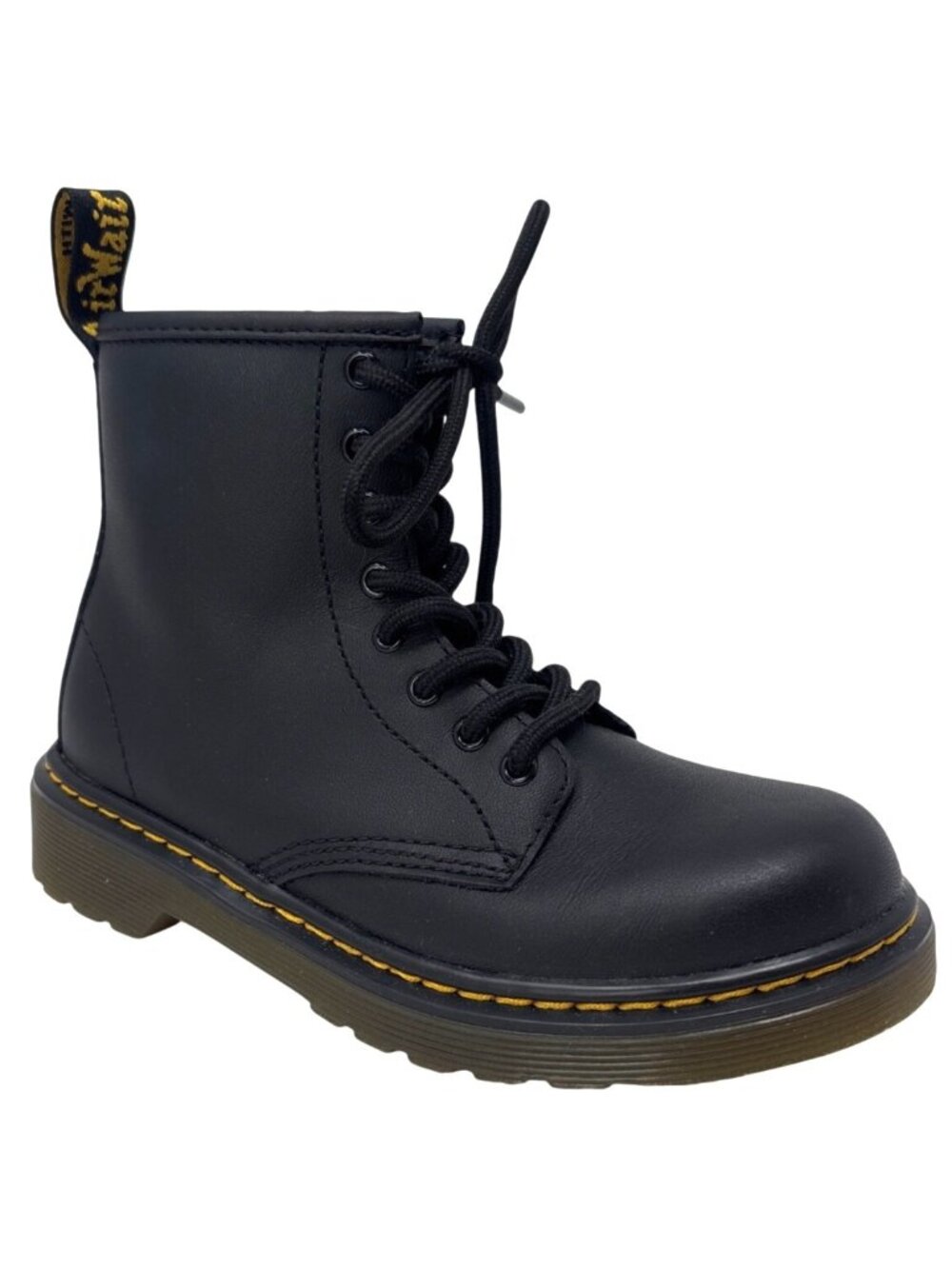 Dr. Martens Black Junior 1460 J Leather Lace Up Boots Size Y1
